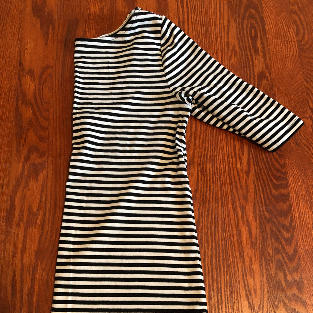 Black and white striped ballet top